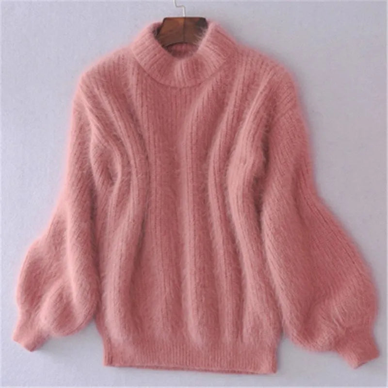Brenda – Retro-Pullover im Angora-Look