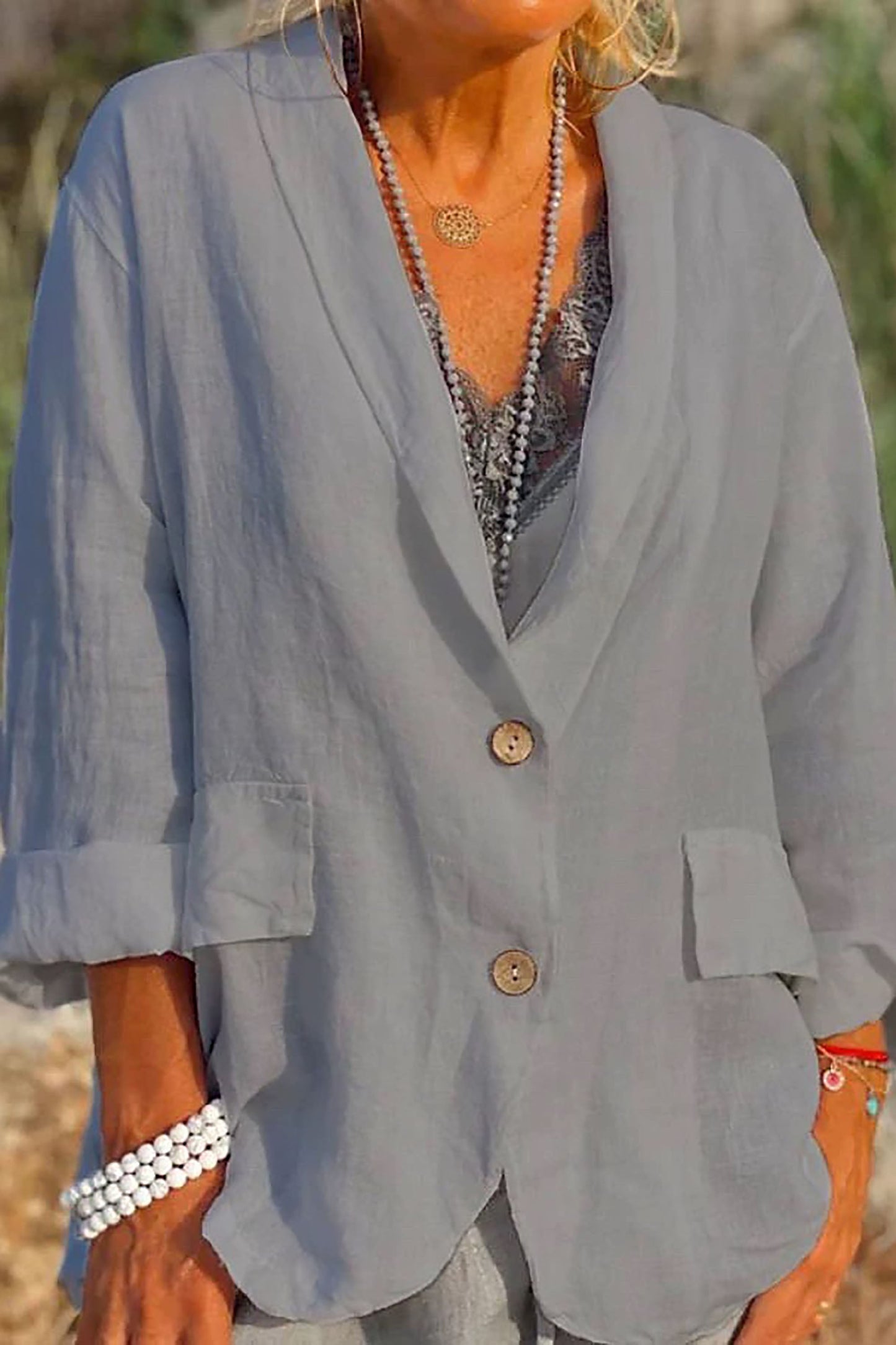 Jessica – Leichte Damenjacke aus Leinen