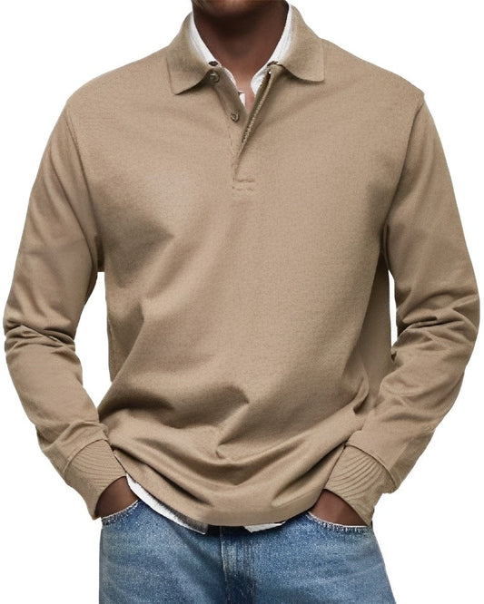 Rowan - Elegantes Langarm-Poloshirt für Männer