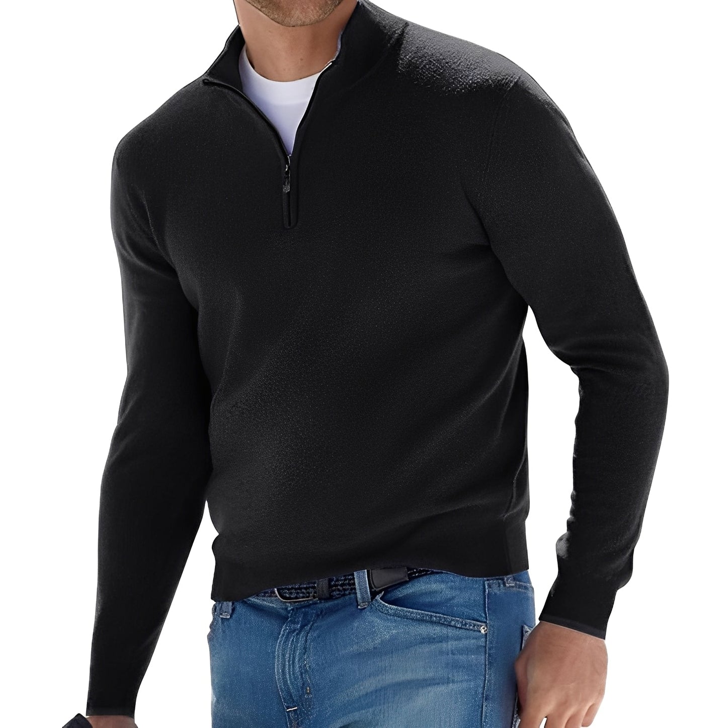 Rufus - Leichte Männerjacke mit Zipper und hohem Kragen