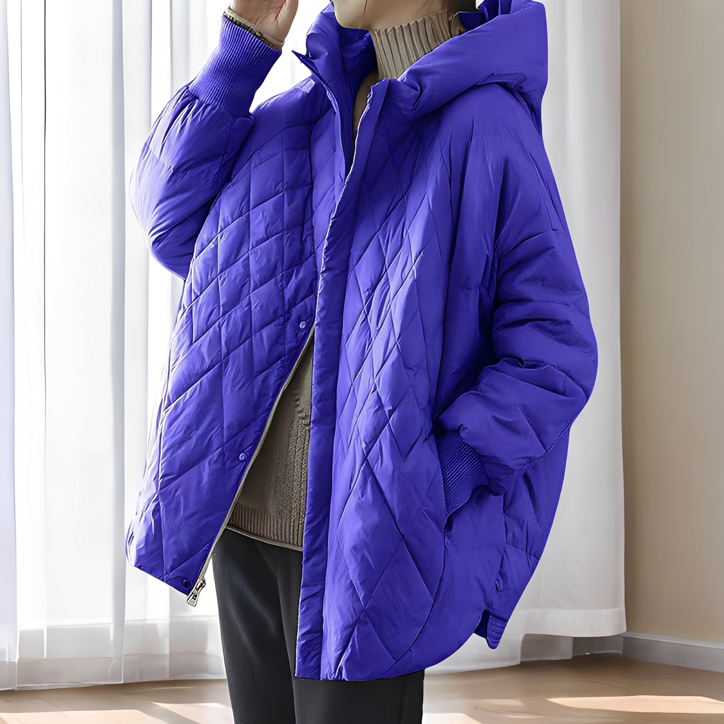 Abigail - Warme Damen-Winterjacke mit Daunen und Zipper