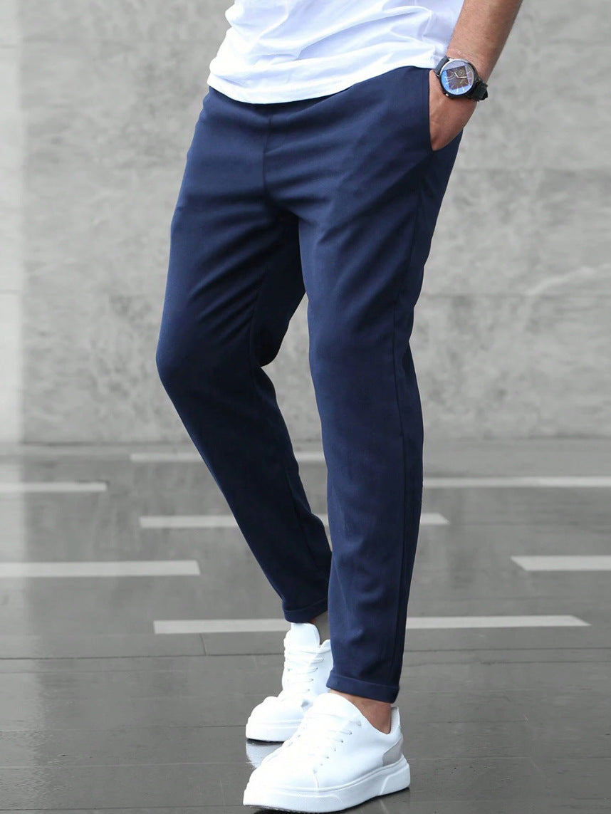 Allan - Bequeme Herrenhose aus Stretch mit Kordelzug, schlankes Design