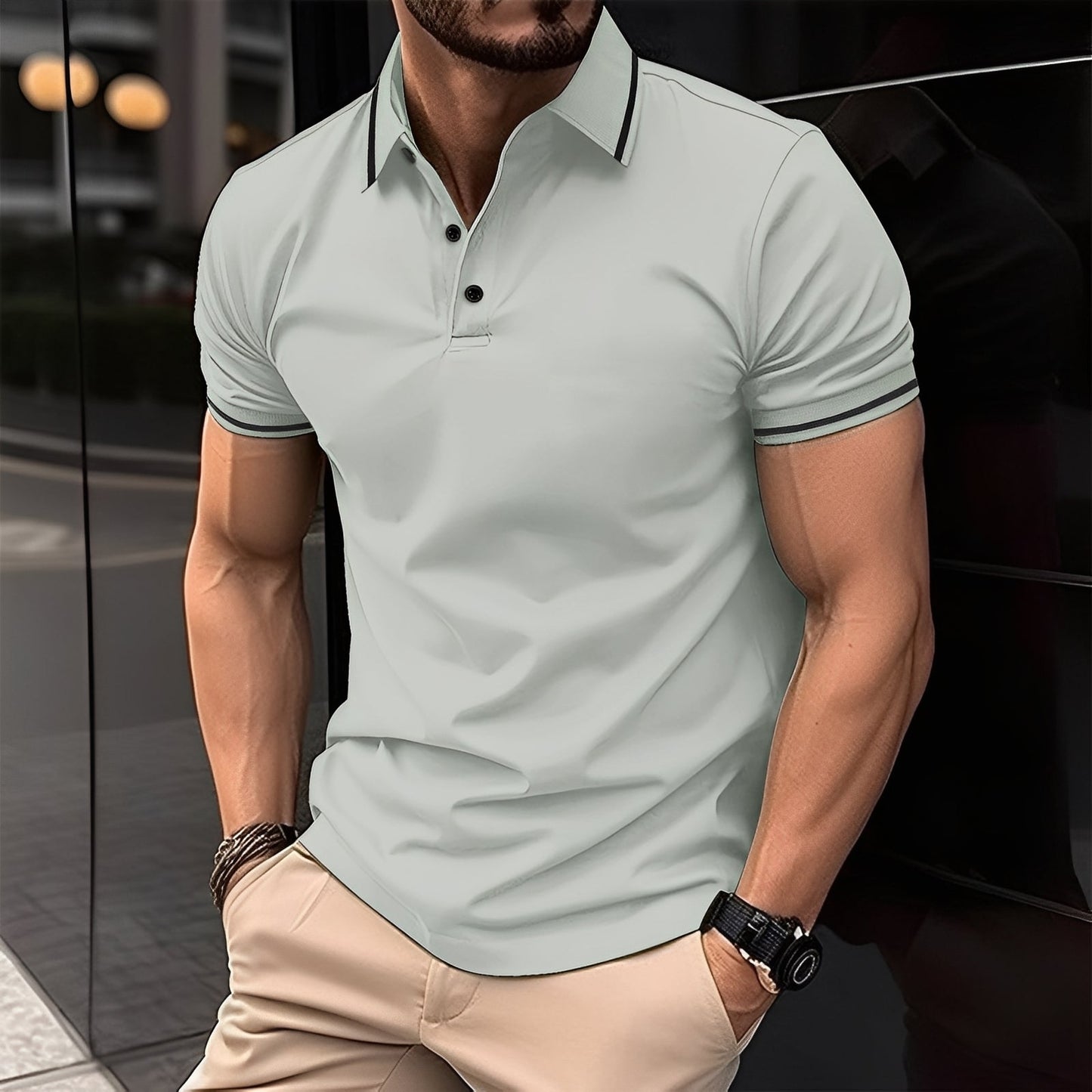 Mervyn - Bequeme Herren-Sportshirts mit kurzen Ärmeln