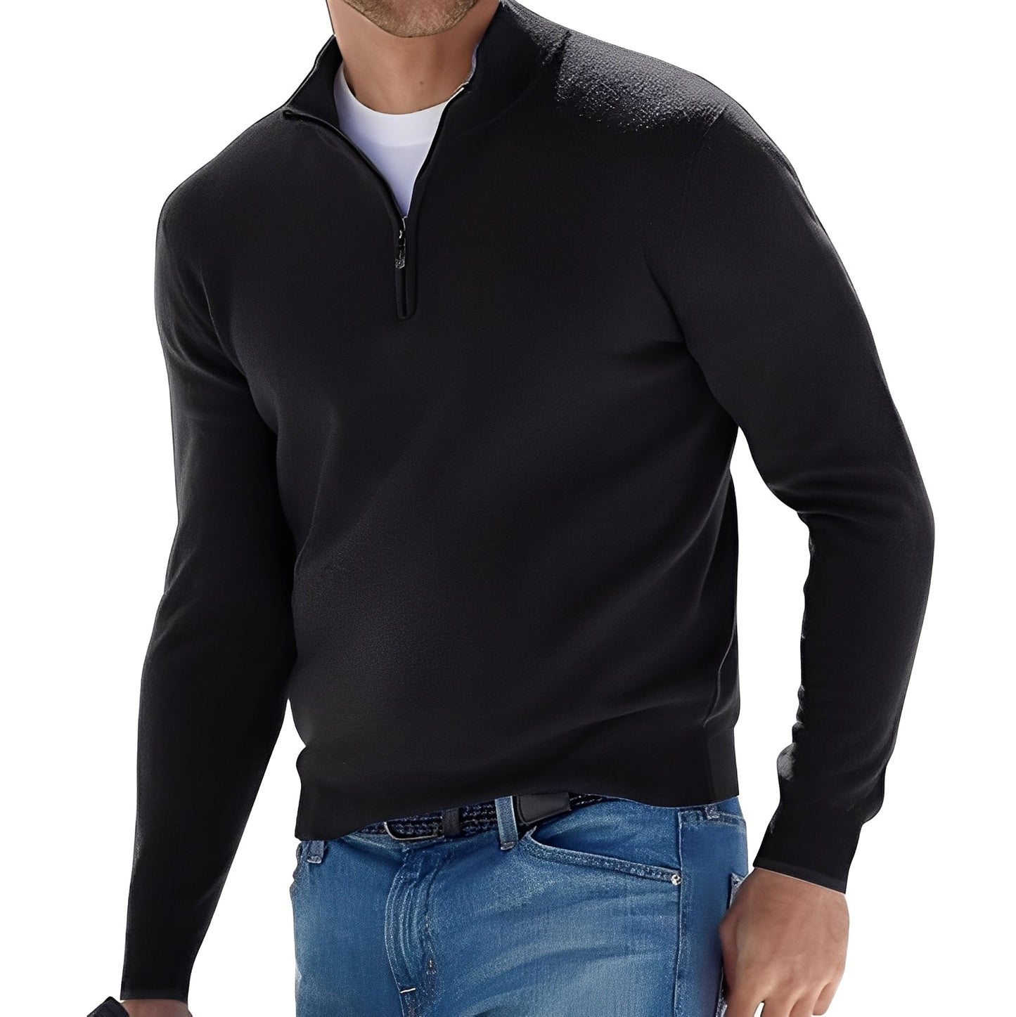 Zayne - Bequemer Herrenpullover mit Zipper