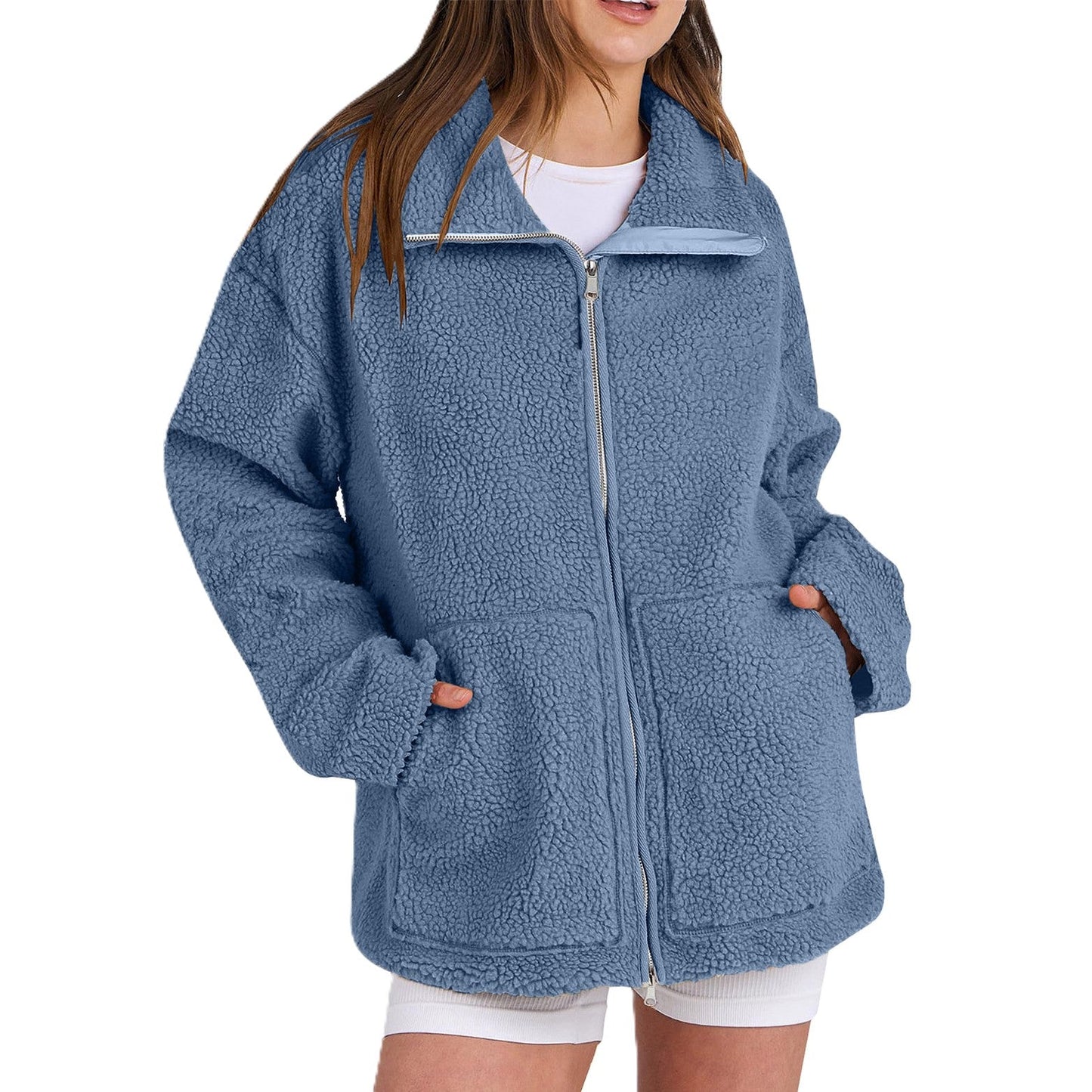 Evangelina - Bequeme Damenjacke aus weichem Teddy-Material
