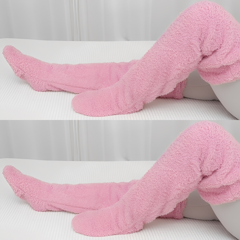 Camellia - Kuschelige, kniehohe Wintersocken für Damen