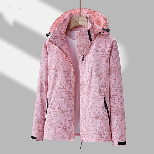 Emmaline - Stilvolle Damen-Outdoor-Jacke mit Muster und Kapuze