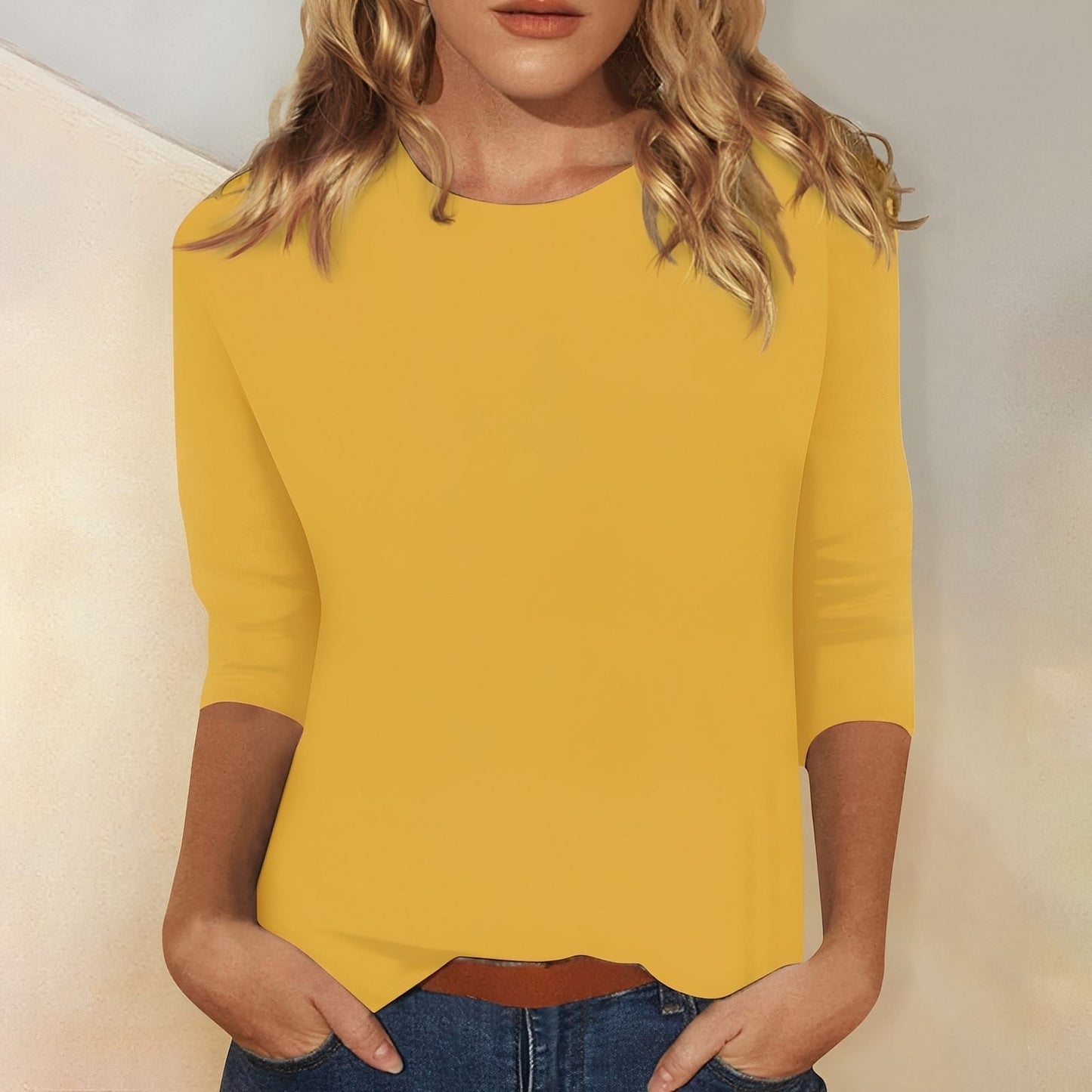 Katherina - Komfortables Damen-Shirt mit langen Ärmeln und Rundhalsausschnitt