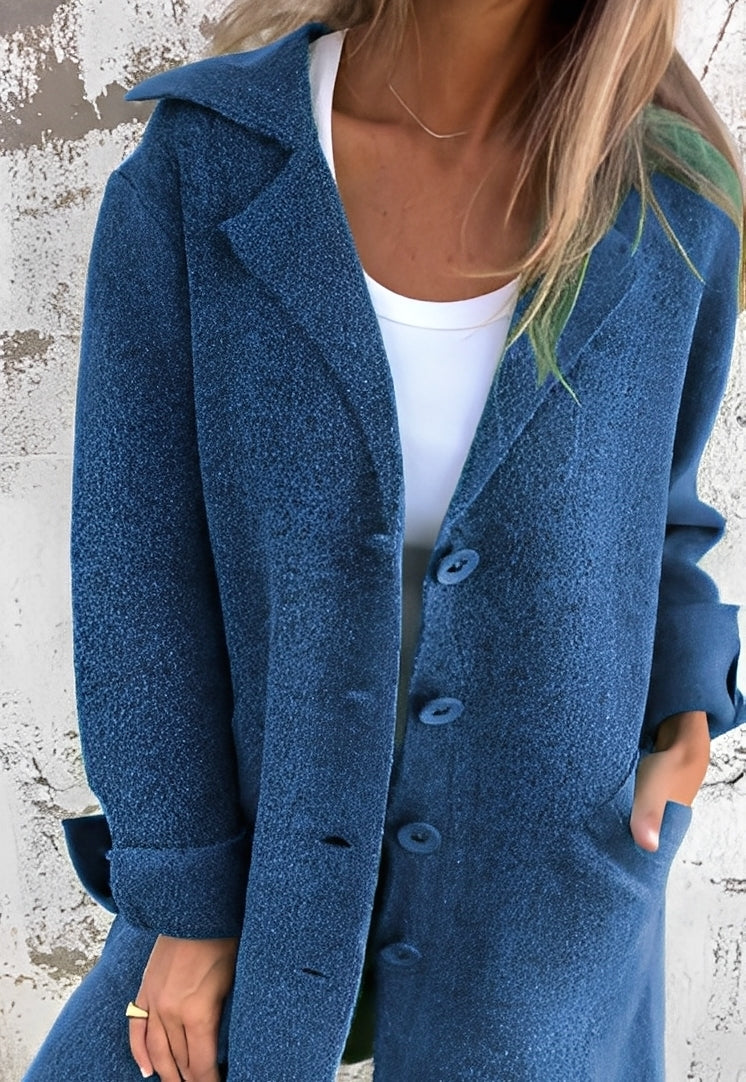 Izabelle - Langer und bequemer Damen-Strickmantel