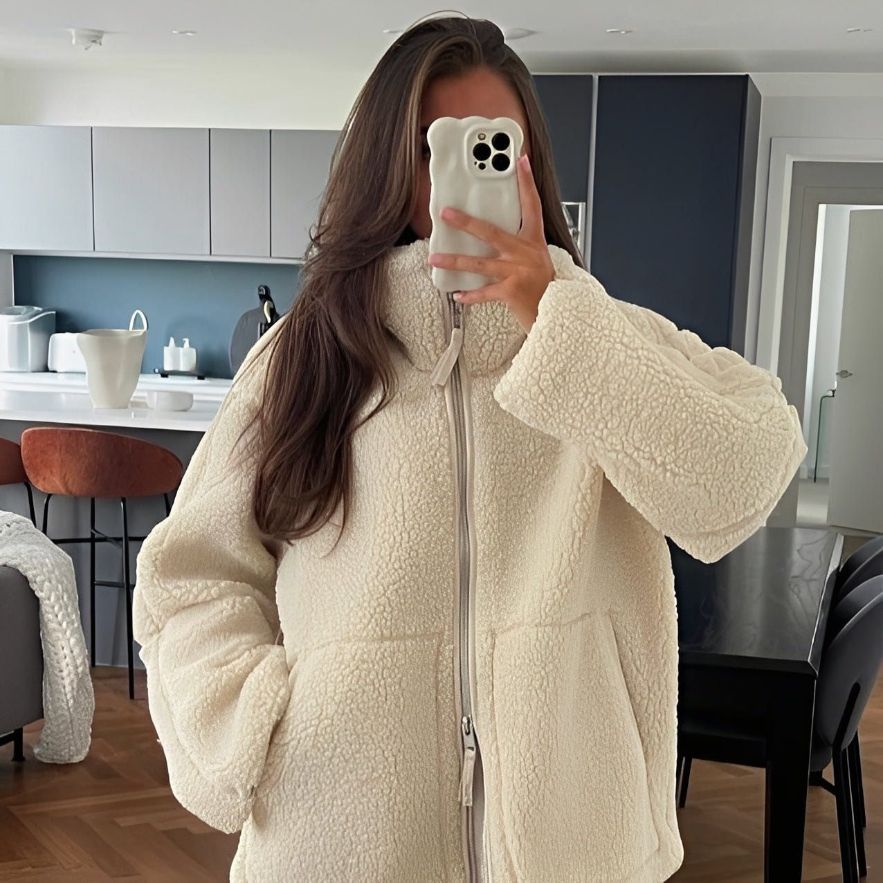 Quincy - Bequemer Damen-Wollmantel mit hohem Kragen