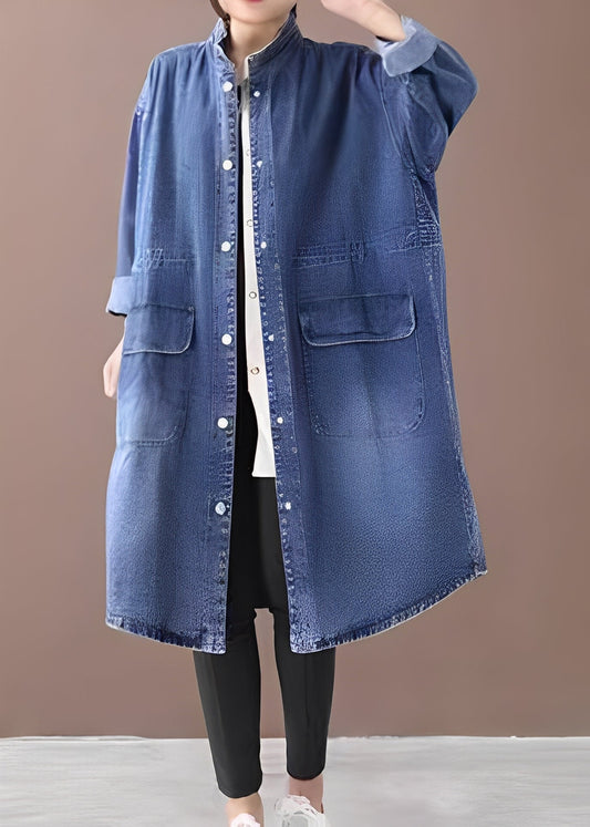 Jacinda - Damenjeansjacke im legeren Stil mit Stehkragen