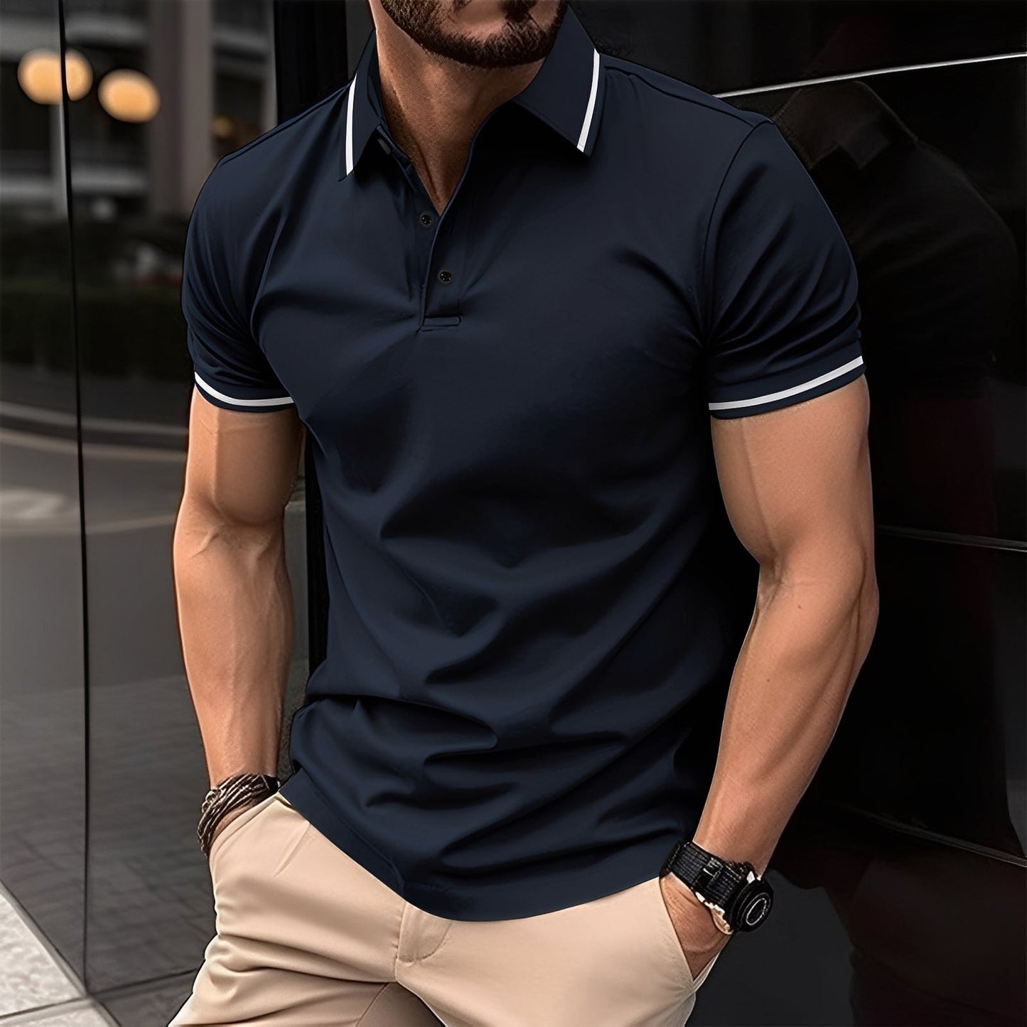 Mervyn - Bequeme Herren-Sportshirts mit kurzen Ärmeln