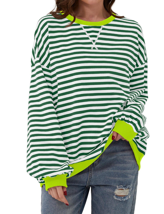 Cordelia - Eleganter, lockerer Damenpullover mit Streifen