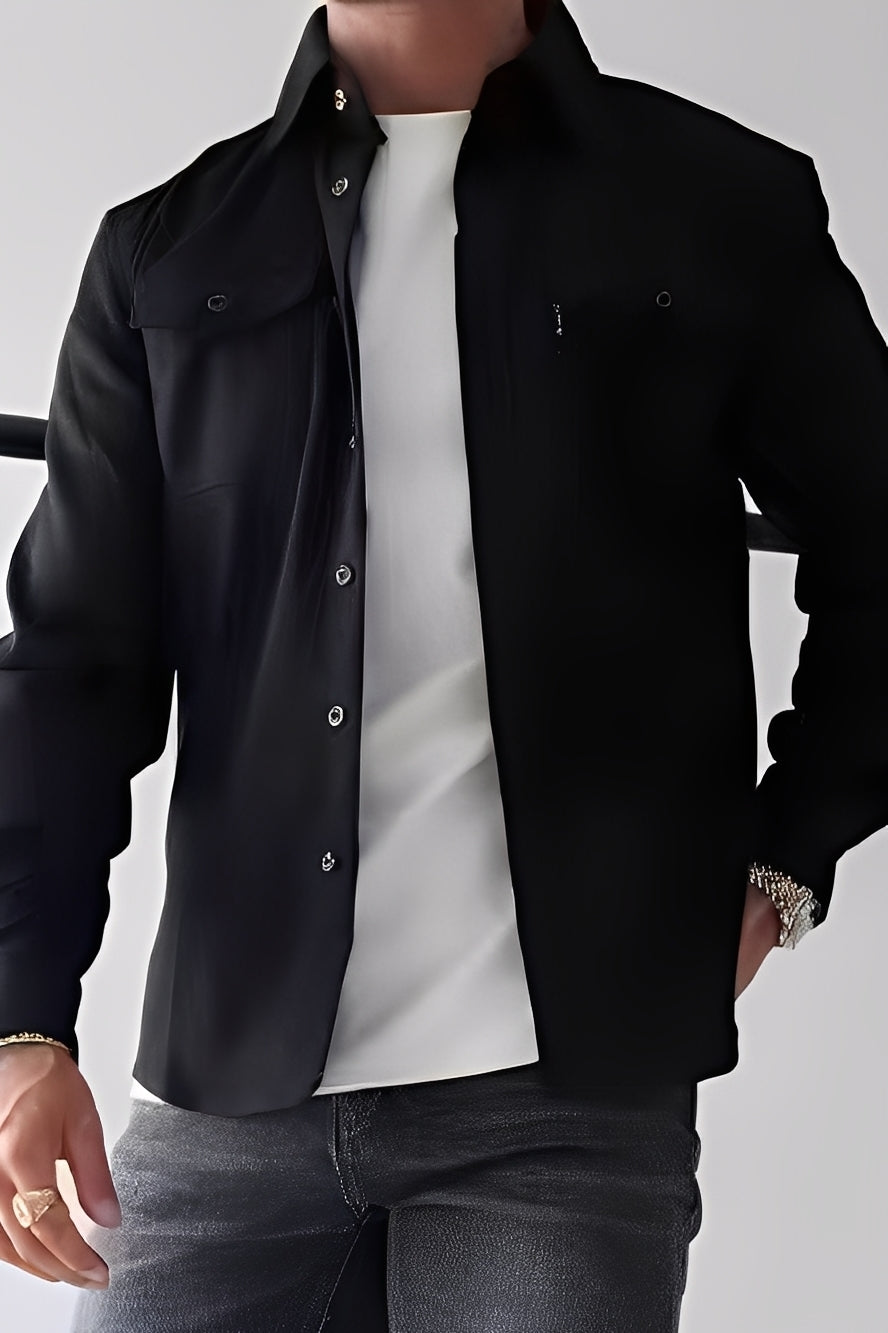 David - Lässiges Herrenhemd mit Taschen