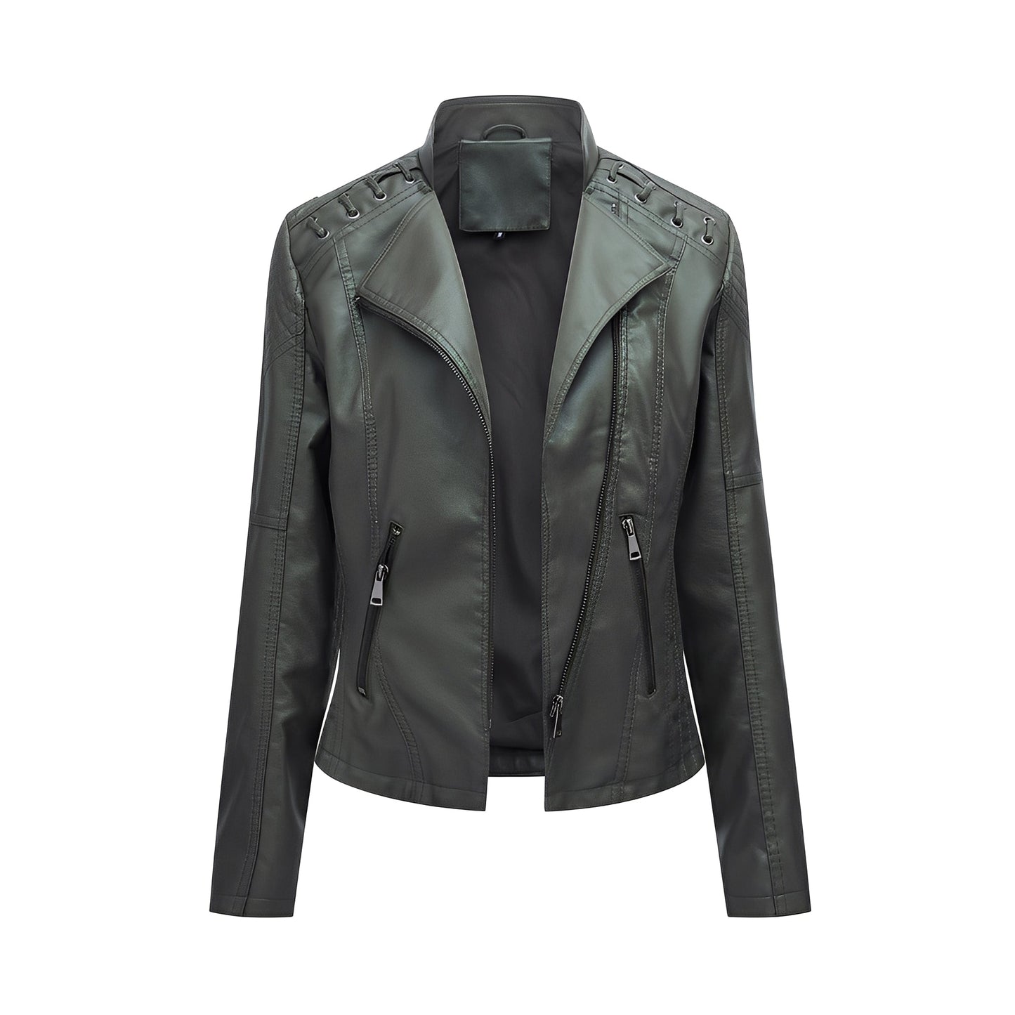 Narelle - Elegante, eng geschnittene kurze Damenlederjacke