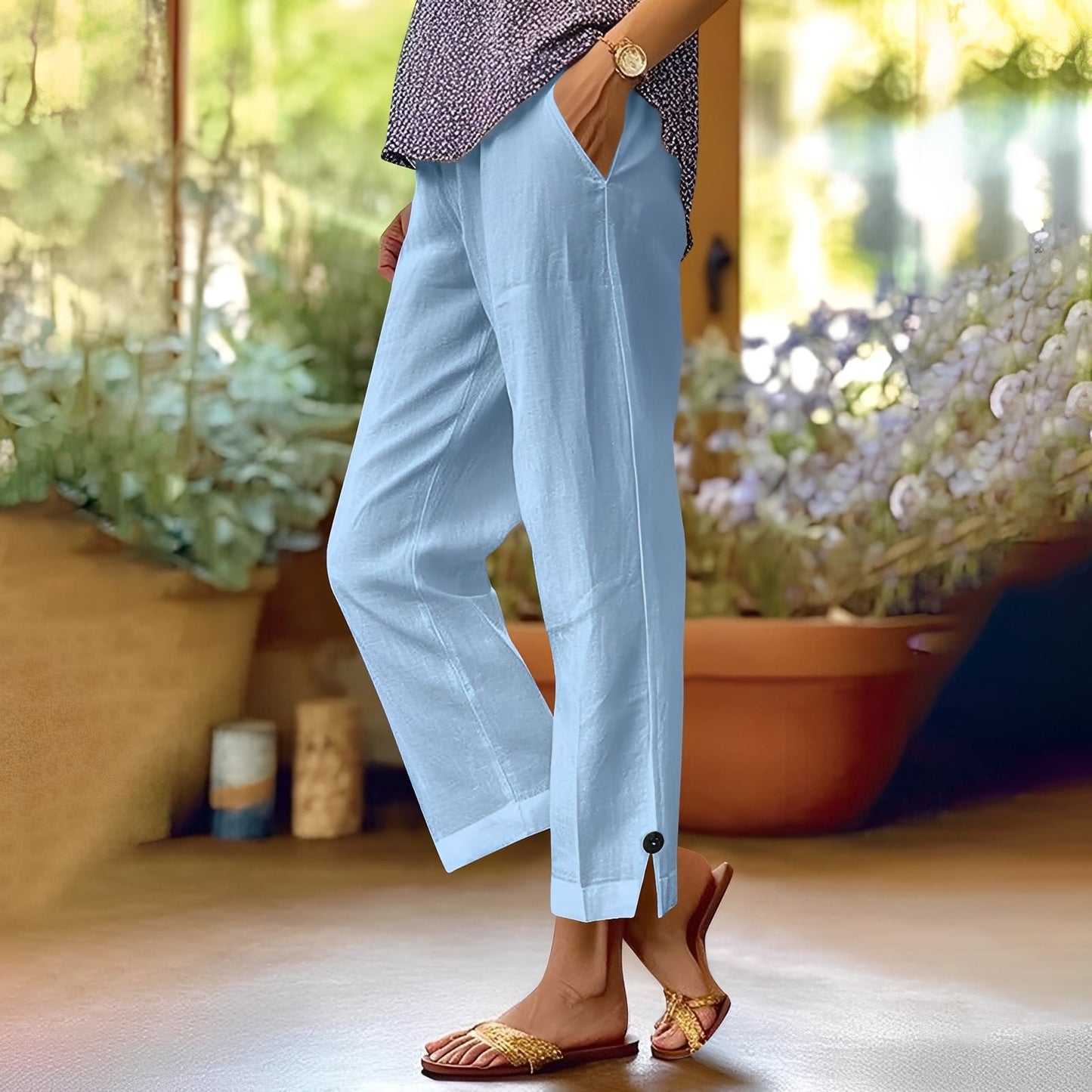 Kassia - Leichte Leinen-Sommerhose für Damen