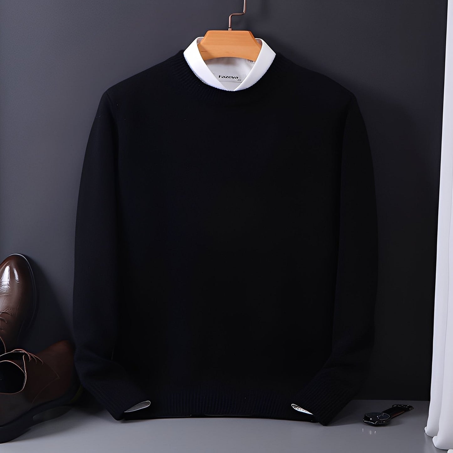 Esmund - Bequemer, leger geschnittener Herren-Kaschmirpullover