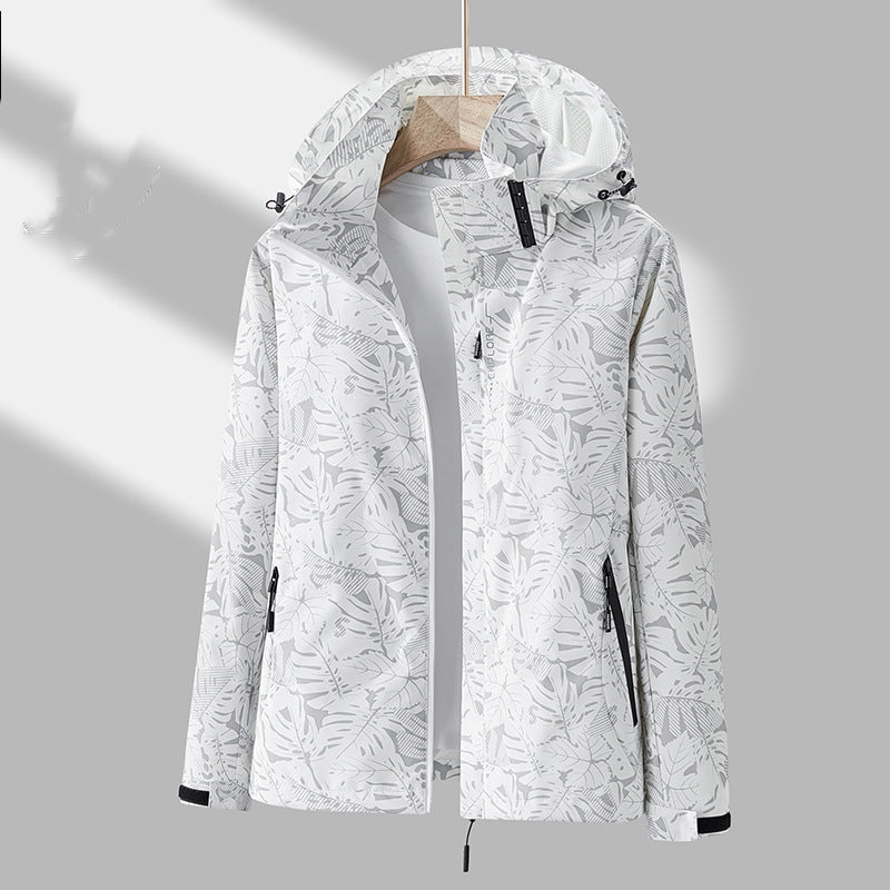 Emmaline - Stilvolle Damen-Outdoor-Jacke mit Muster und Kapuze