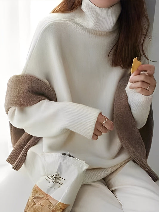 Adrienne - Schicker, lockerer Kaschmir-Rollkragenpullover