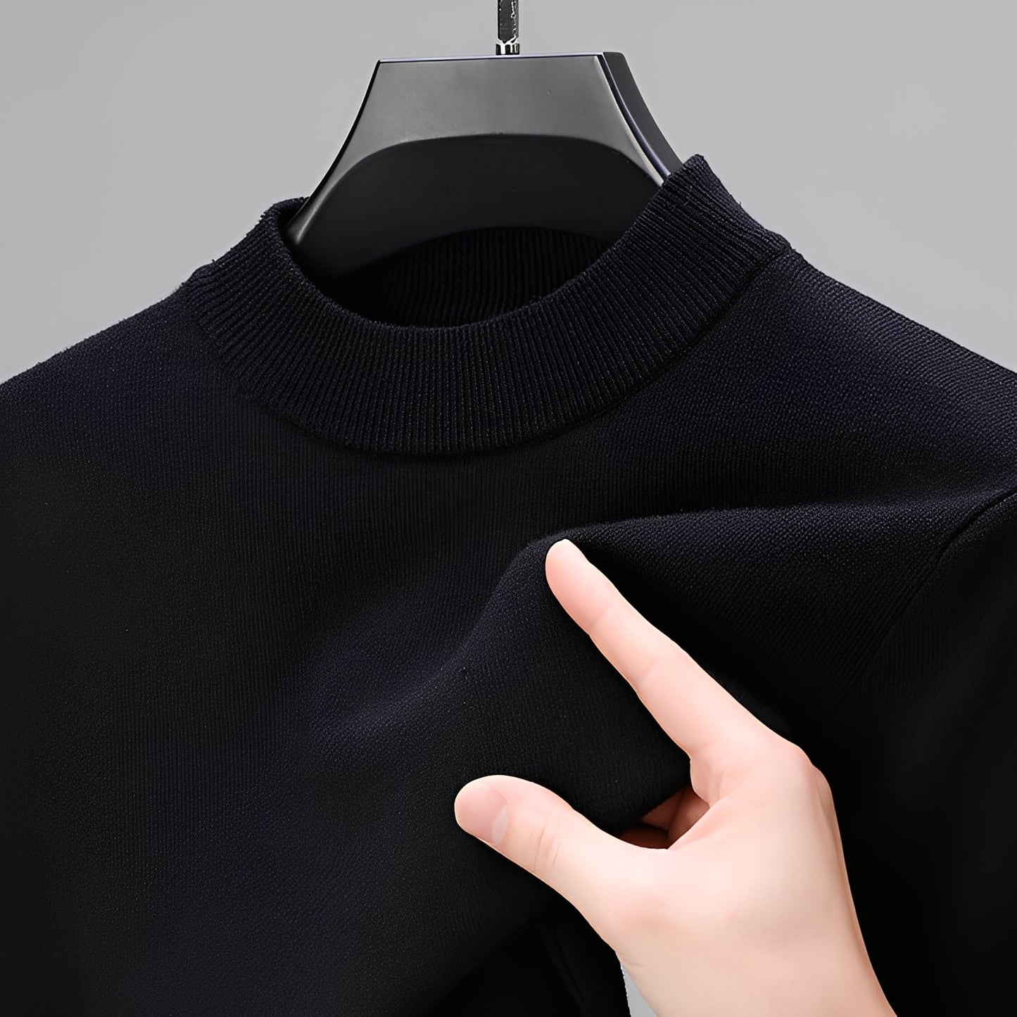 Davis - Bequemer Kaschmirpullover mit Saum für Herren