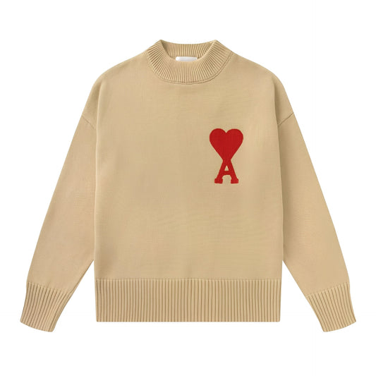 Darden - Einfacher Herrensweater mit Herzdesign