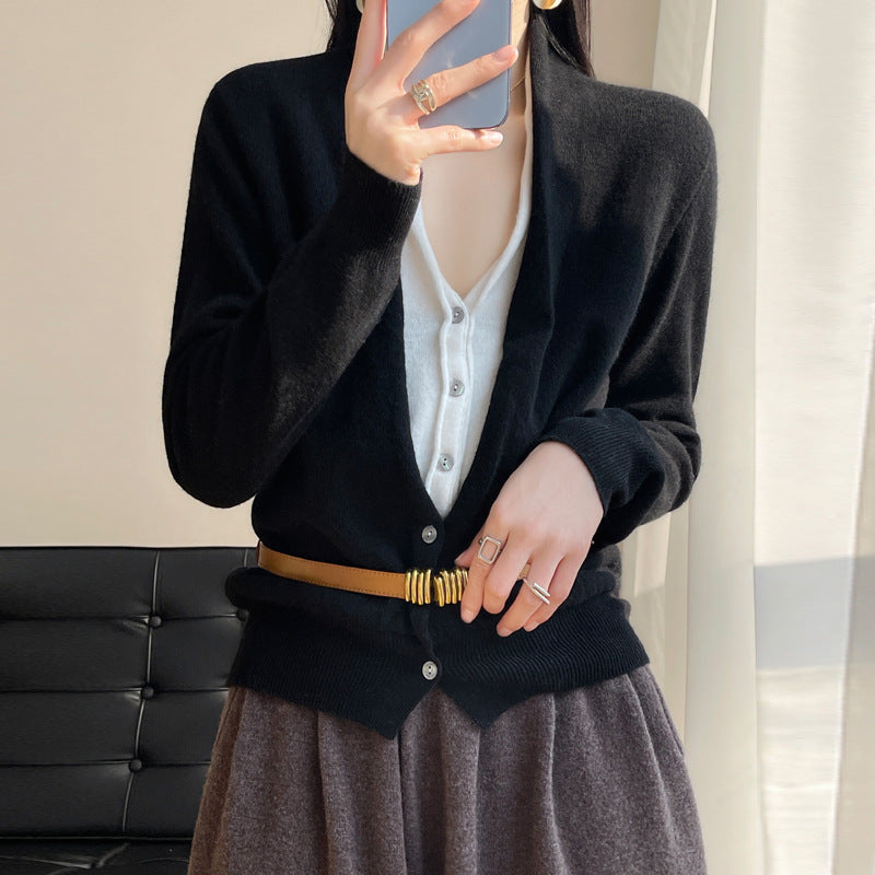 Jayleen - Lockeres Damen-Stricktop mit Knöpfen