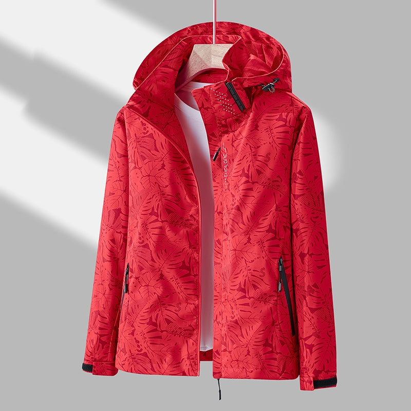 Emmaline - Stilvolle Damen-Outdoor-Jacke mit Muster und Kapuze