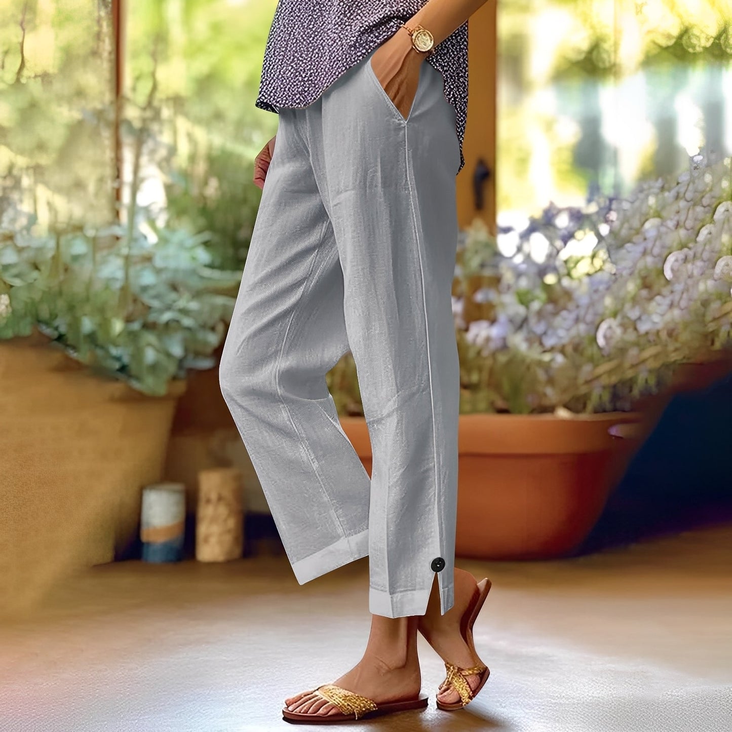 Kassia - Leichte Leinen-Sommerhose für Damen