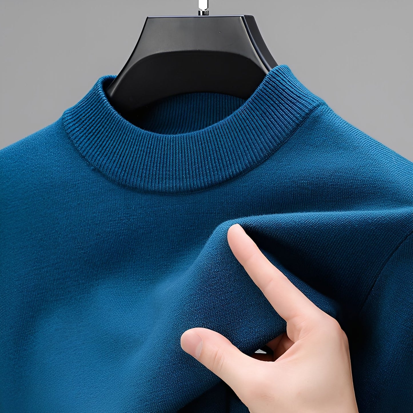 Davis - Bequemer Kaschmirpullover mit Saum für Herren