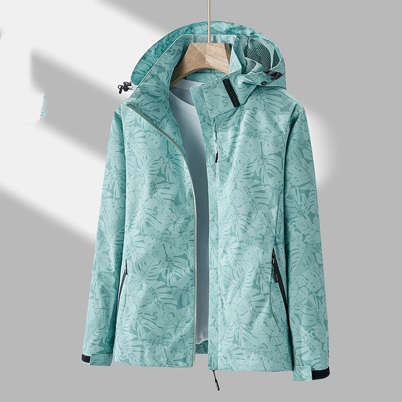 Emmaline - Stilvolle Damen-Outdoor-Jacke mit Muster und Kapuze