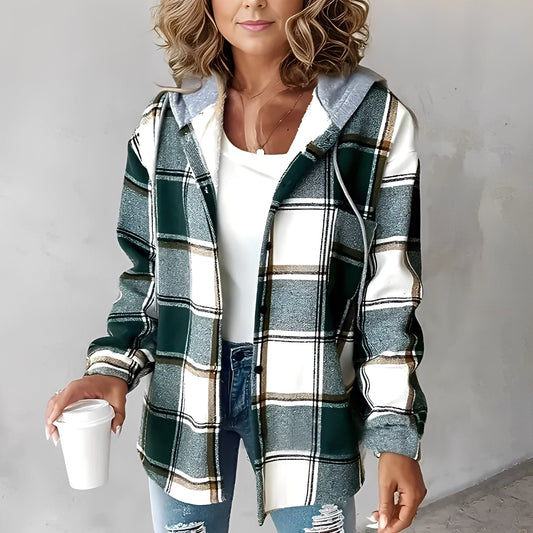 Martina - Bequeme Damen-Jacke aus Wolle mit Kapuze
