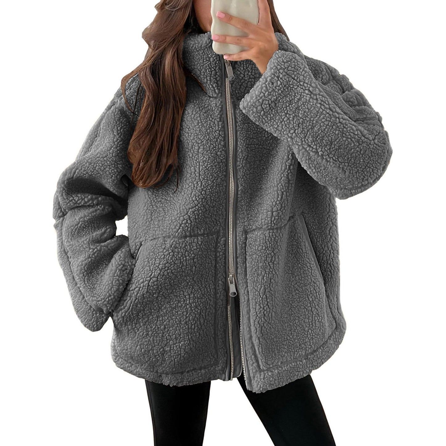Evangelina - Bequeme Damenjacke aus weichem Teddy-Material