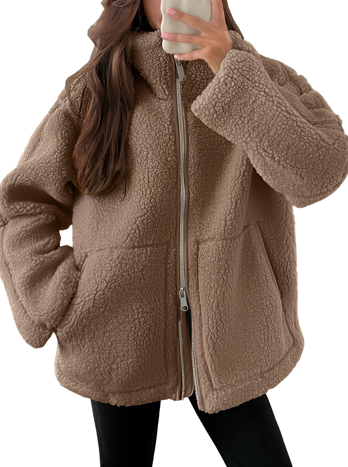 Rowena - Elegante Damenwolljacke mit Reißverschluss