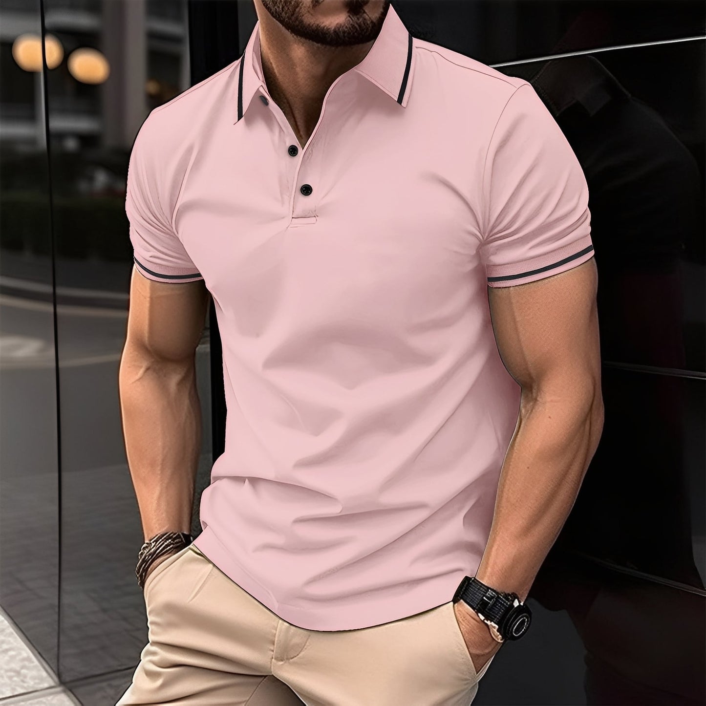 Mervyn - Bequeme Herren-Sportshirts mit kurzen Ärmeln