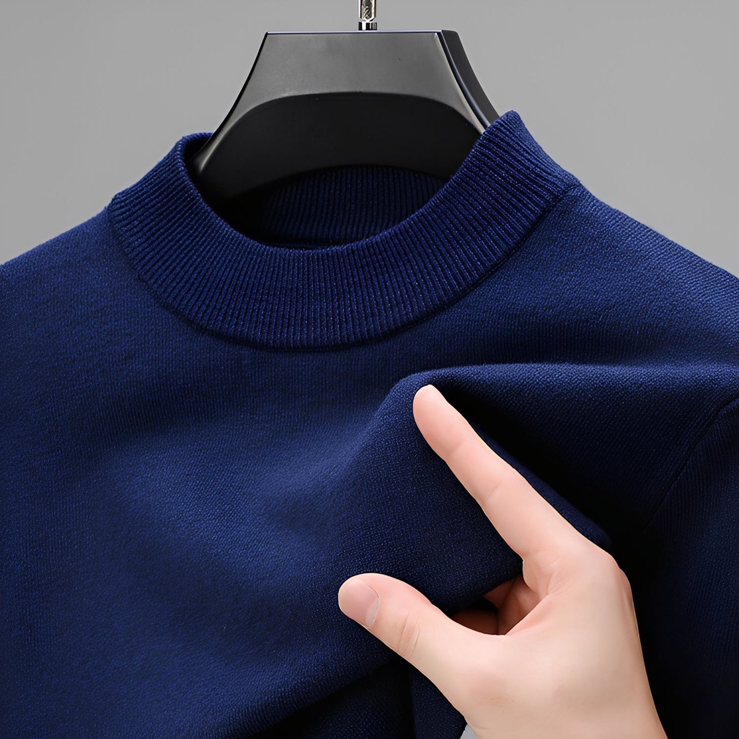Davis - Bequemer Kaschmirpullover mit Saum für Herren