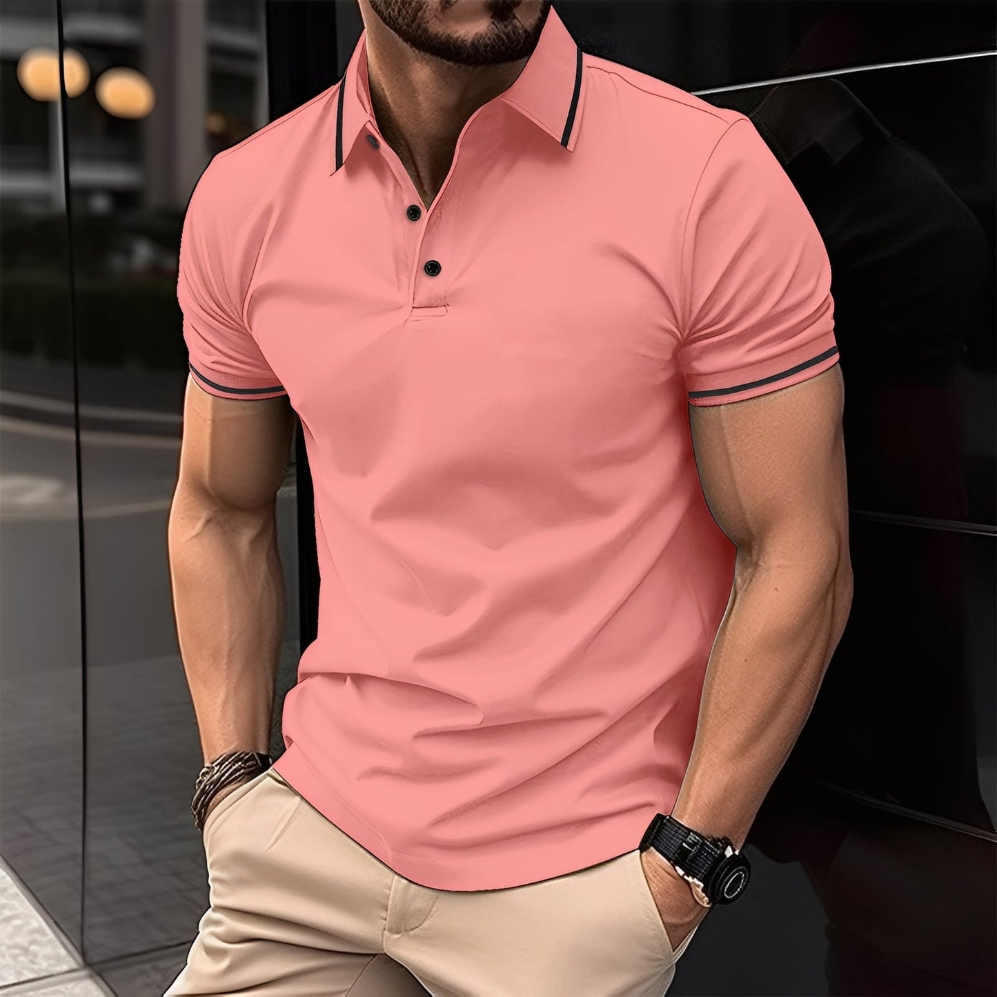 Mervyn - Bequeme Herren-Sportshirts mit kurzen Ärmeln