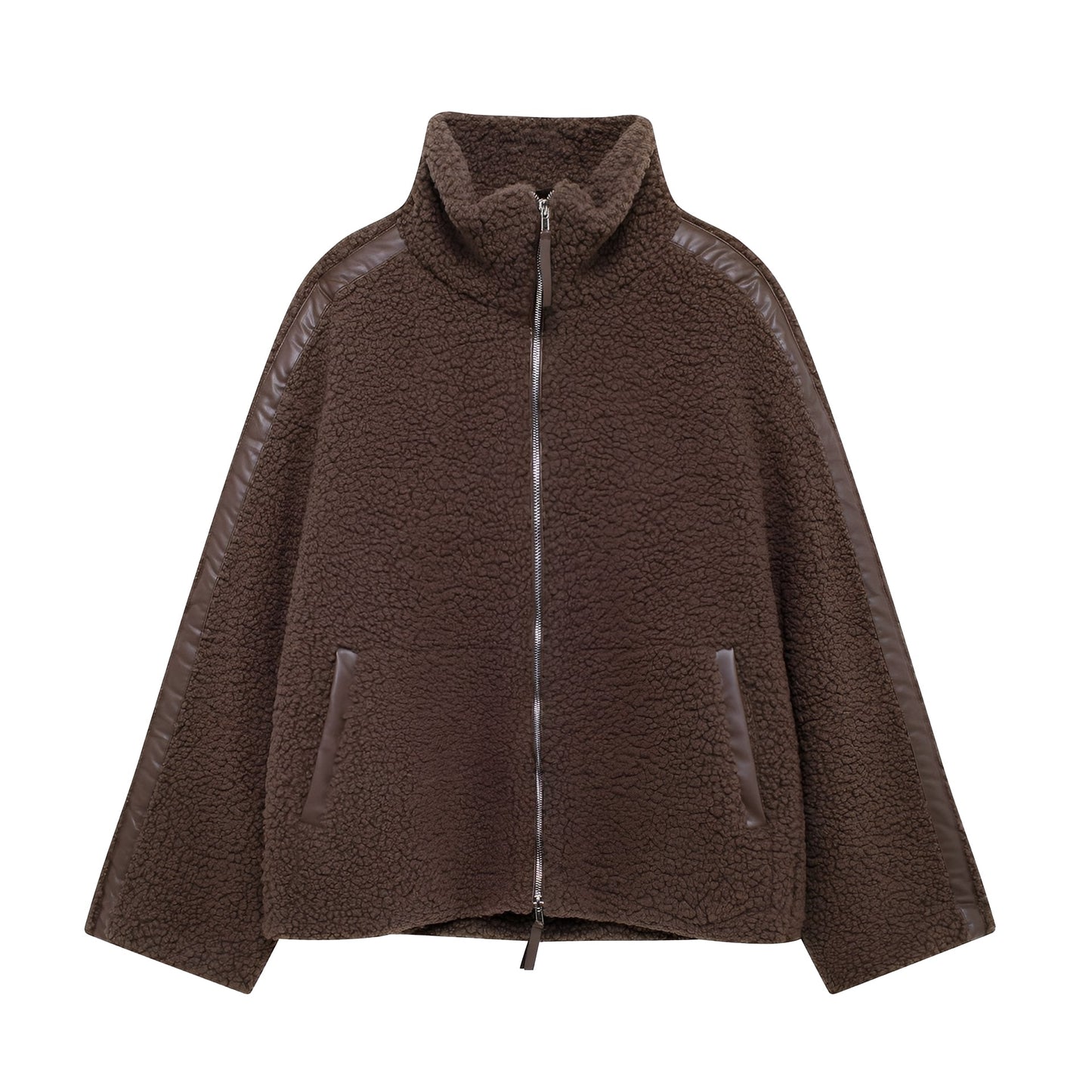 Quincy - Bequemer Damen-Wollmantel mit hohem Kragen