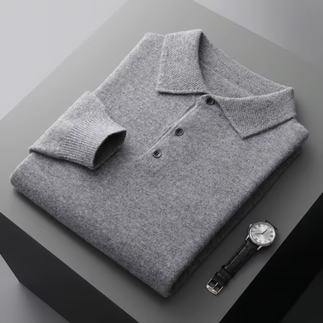 Louis - Langarm-Poloshirt