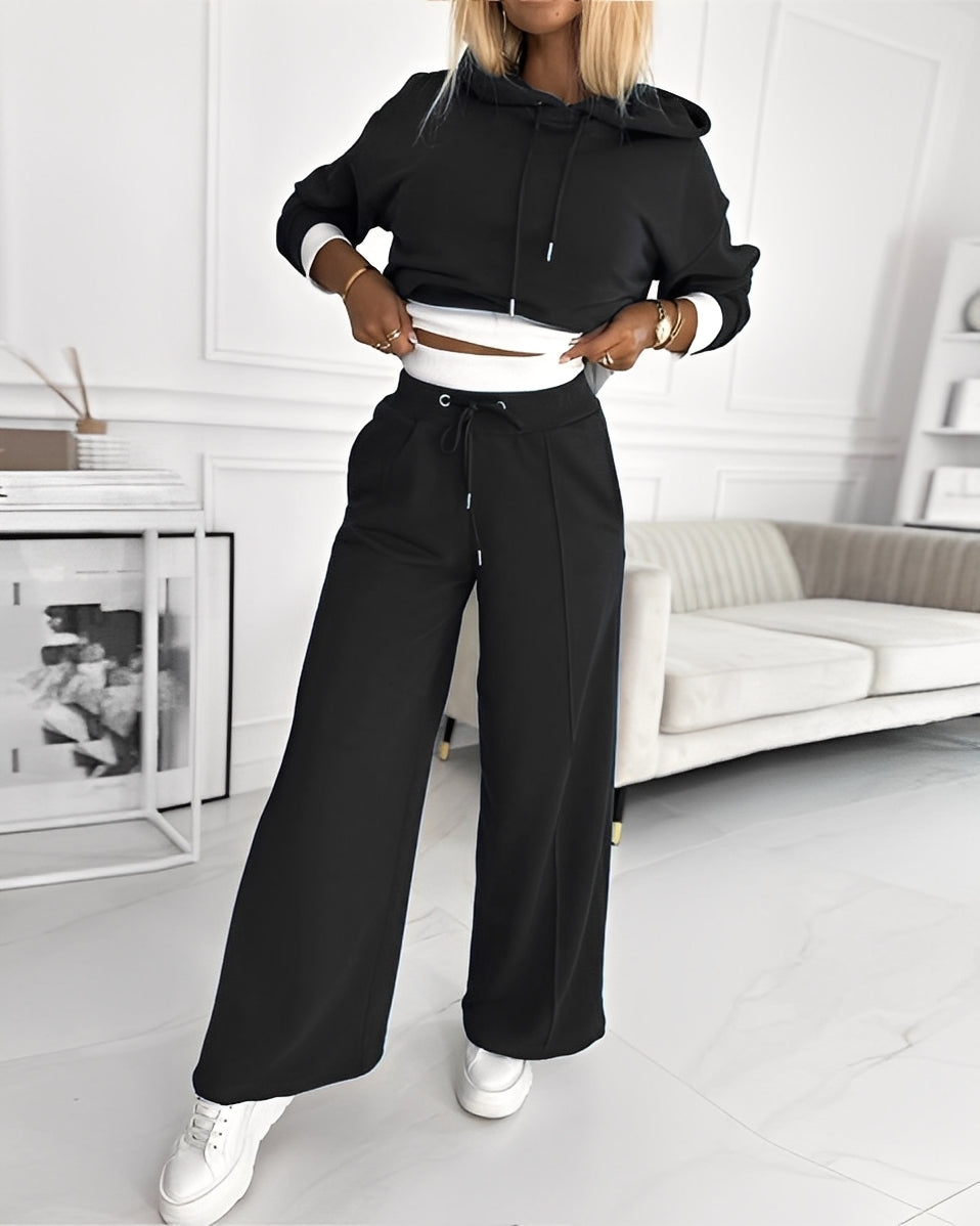 Paulina - Elegantes Damen-Kapuzen-Trainingsanzug-Set