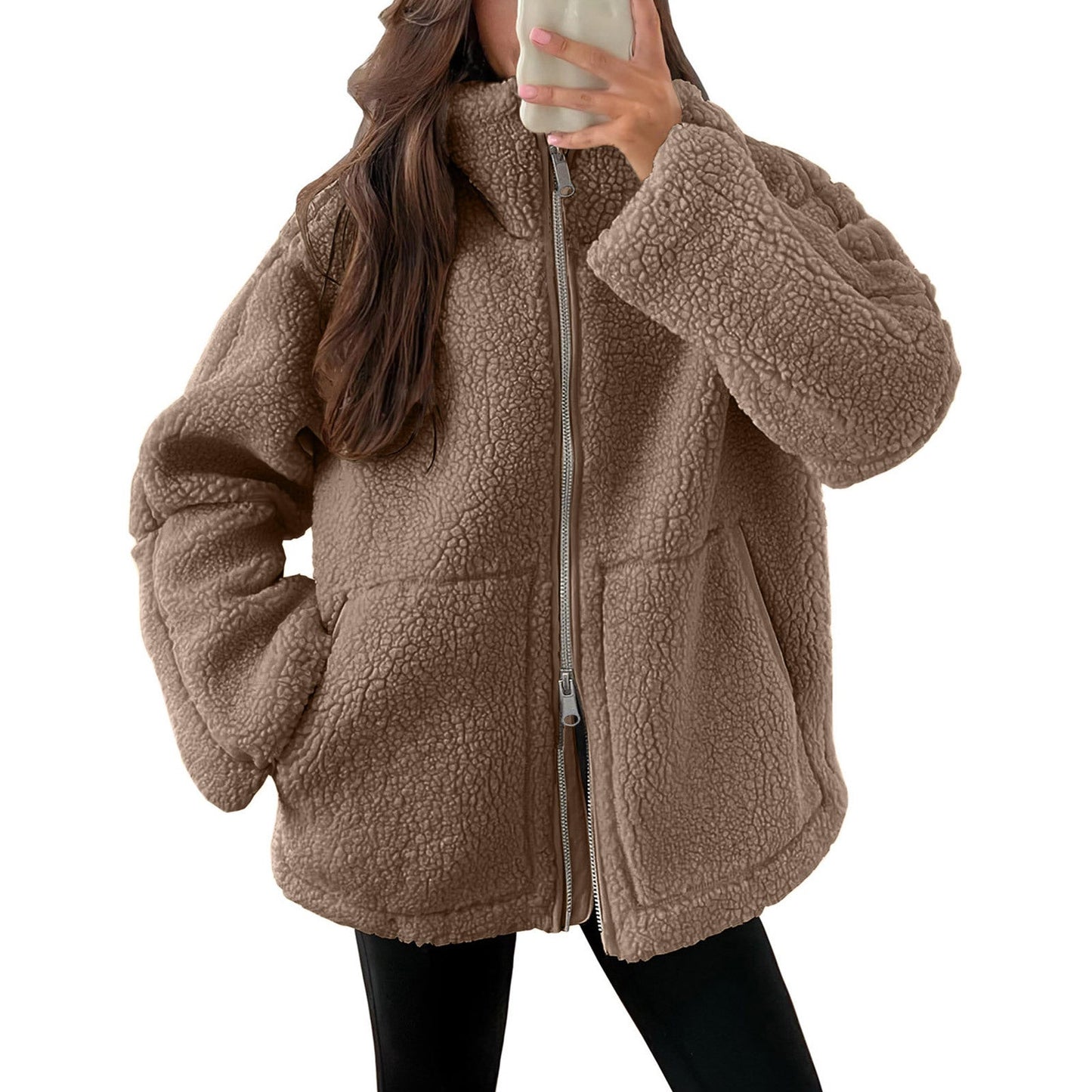Evangelina - Bequeme Damenjacke aus weichem Teddy-Material