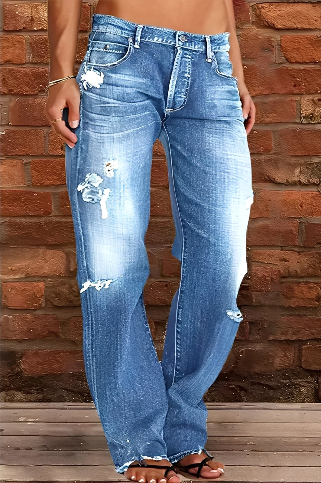 Demetria - Klassische Damenjeans mit niedrigem Bund