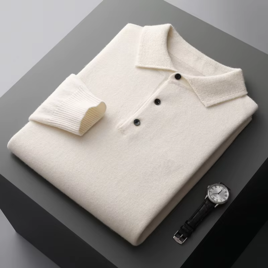 Louis - Langarm-Poloshirt