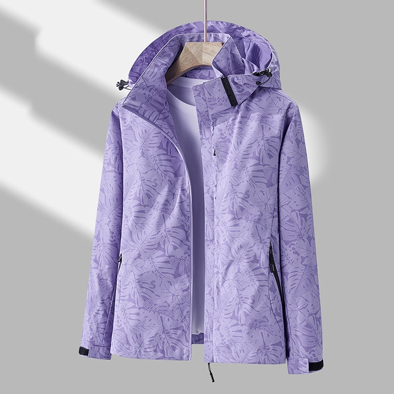 Emmaline - Stilvolle Damen-Outdoor-Jacke mit Muster und Kapuze