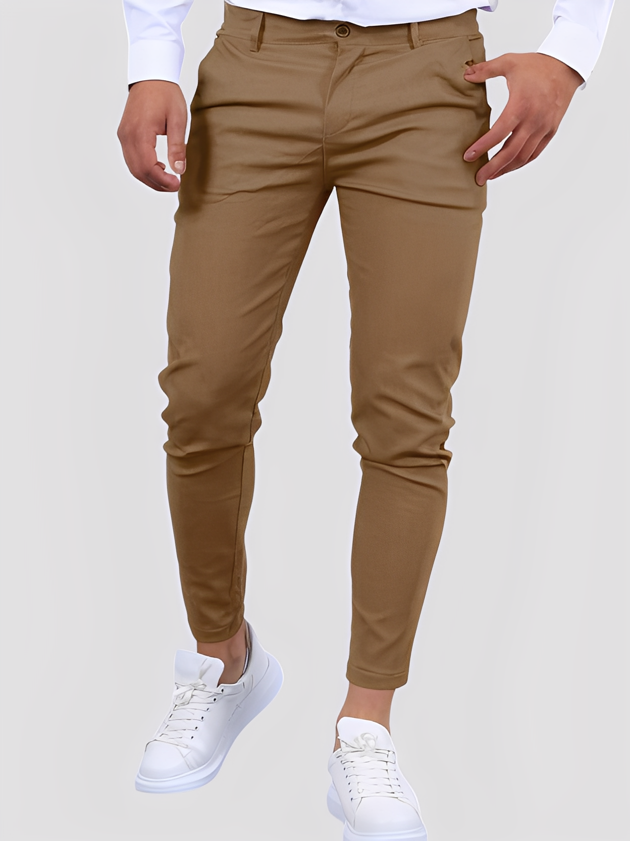 Shelton - Bequeme, elastische Herrenhose im engen Stil
