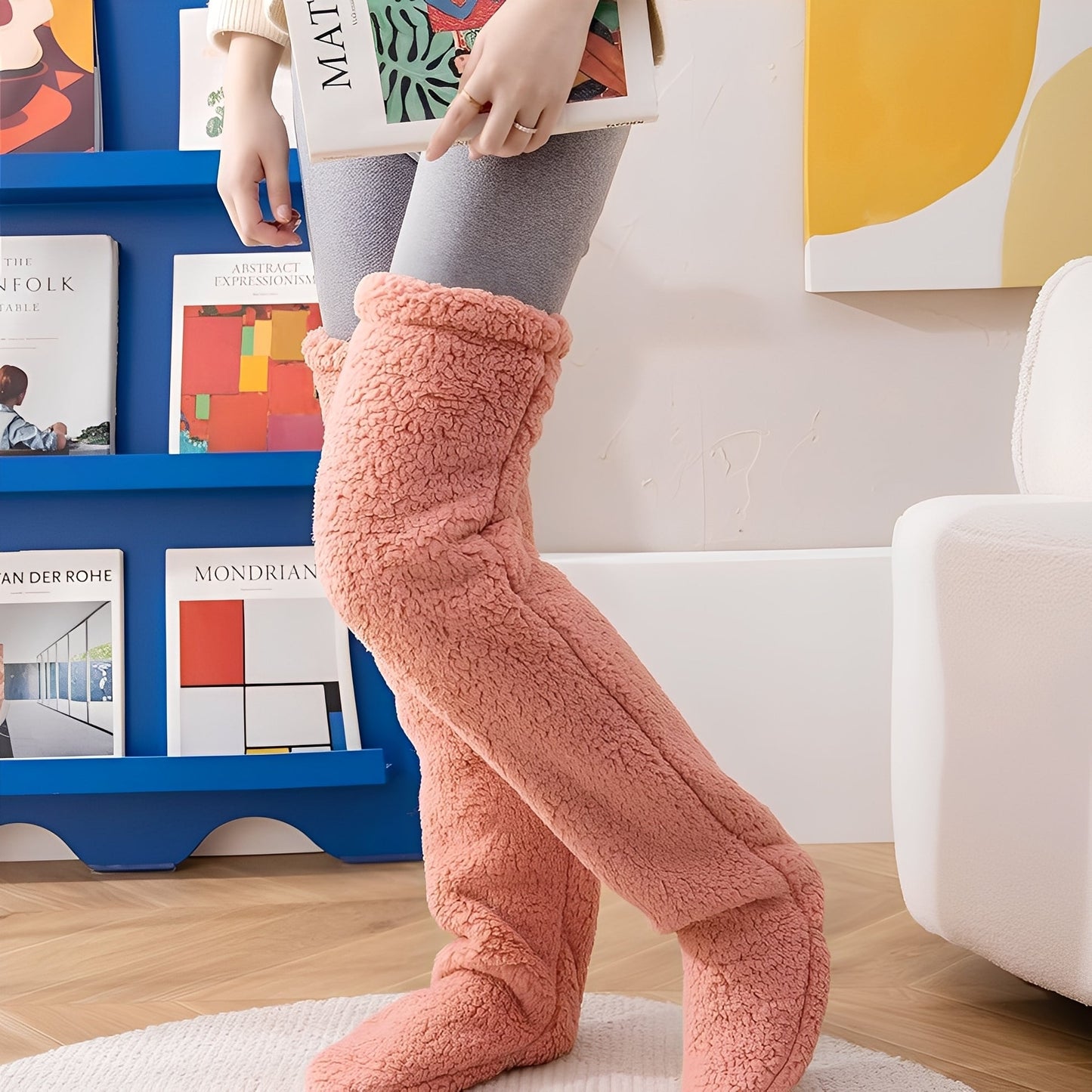 Camellia - Kuschelige, kniehohe Wintersocken für Damen