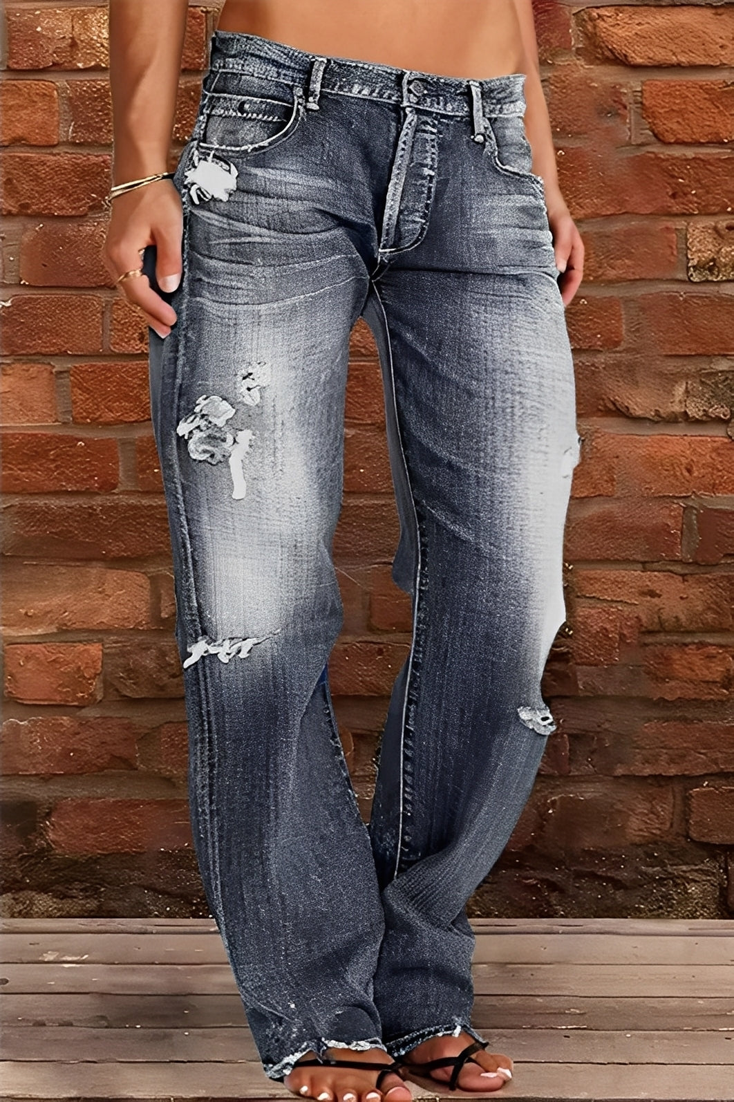 Demetria - Klassische Damenjeans mit niedrigem Bund