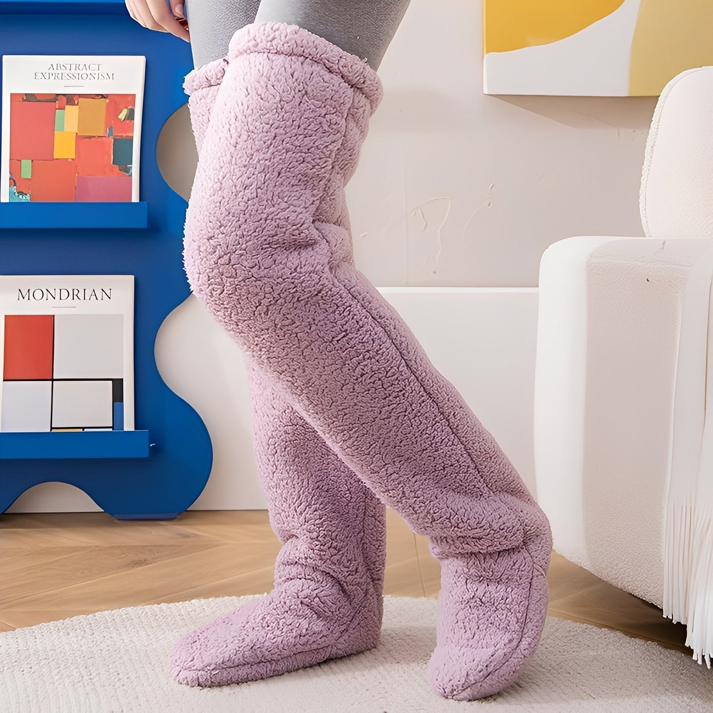 Camellia - Kuschelige, kniehohe Wintersocken für Damen