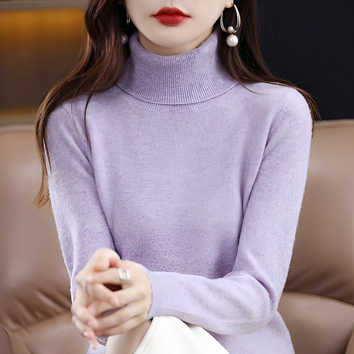 Jocelin - Damen-Rollkragenpullover, leicht