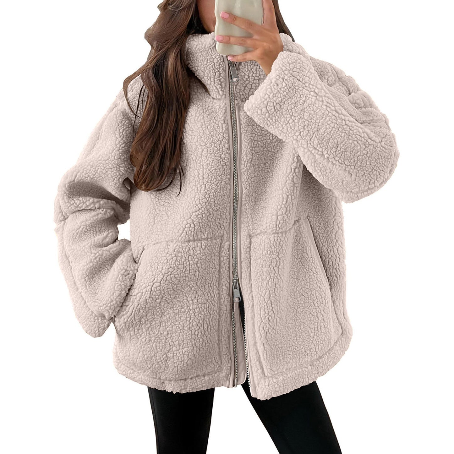 Evangelina - Bequeme Damenjacke aus weichem Teddy-Material