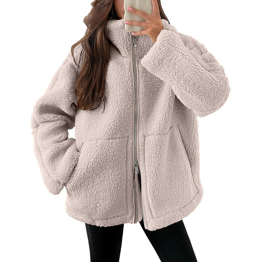 Evangelina - Bequeme Damenjacke aus weichem Teddy-Material
